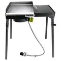 Barbour Patio Stove with Griddle Tapper, 1Burner, 30,000 Btu, AluminumSteel PS115